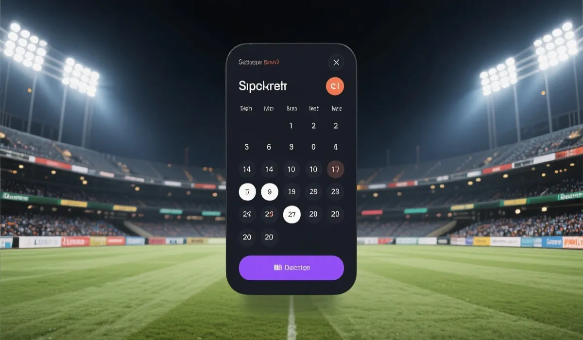 在线赛程体育日历界面示意