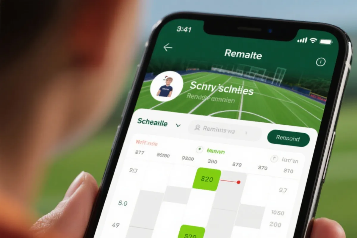 赛程与提醒界面示意图